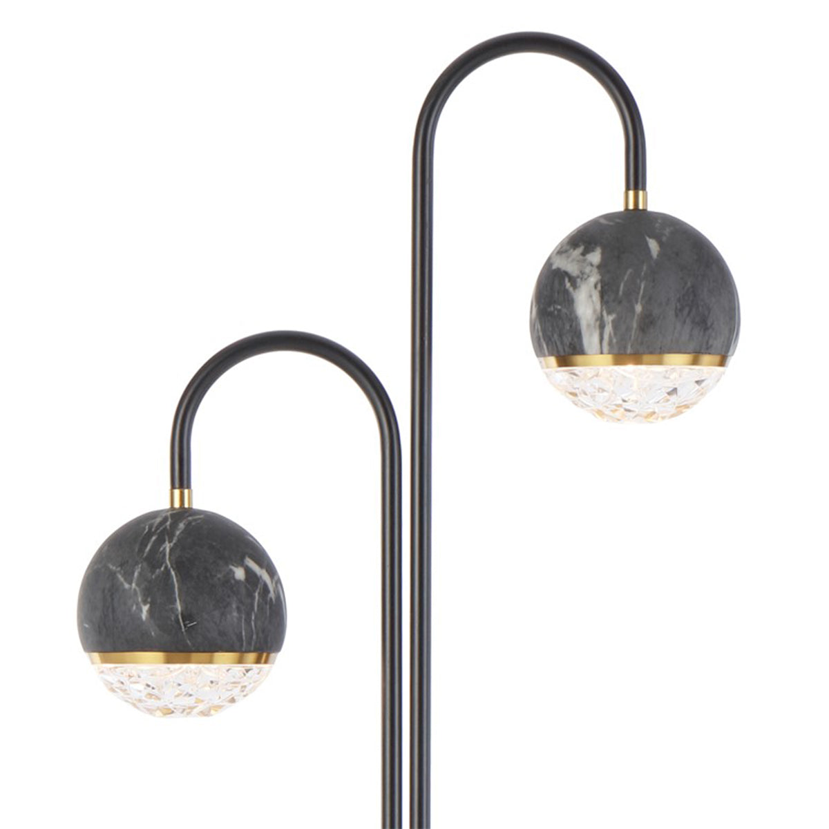 Oneta 2LT Marble Glass Floor Lamp with Foot Switch