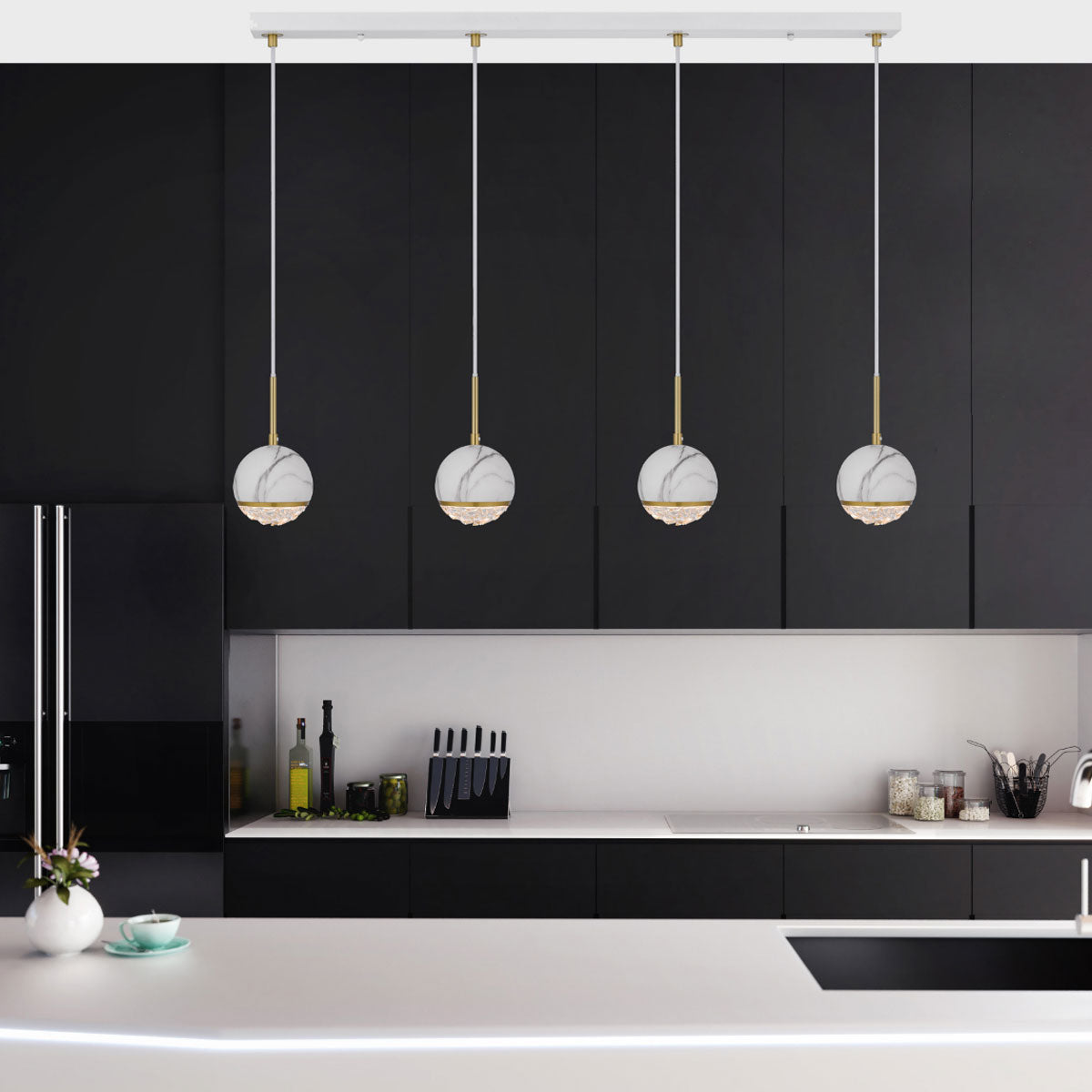 Oneta 4LT Pendant Light with Adjustable Height