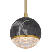Oneta 1 Light Pendant Light with Adjustable Marble Glass