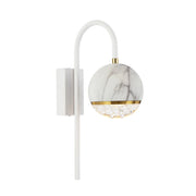 Oneta 1 Light Marble Glass Wall Light with Arm