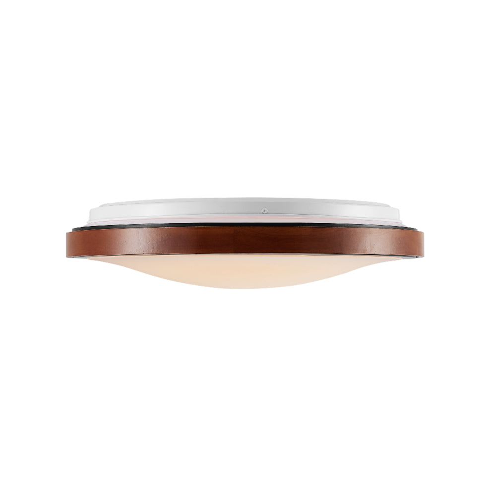 Orlin Oyster LED Light- Wood/Black Trim