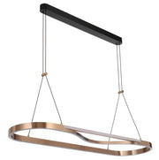Ostrom Rectangle LED Pendant Light - Dimmable Coffee Gold