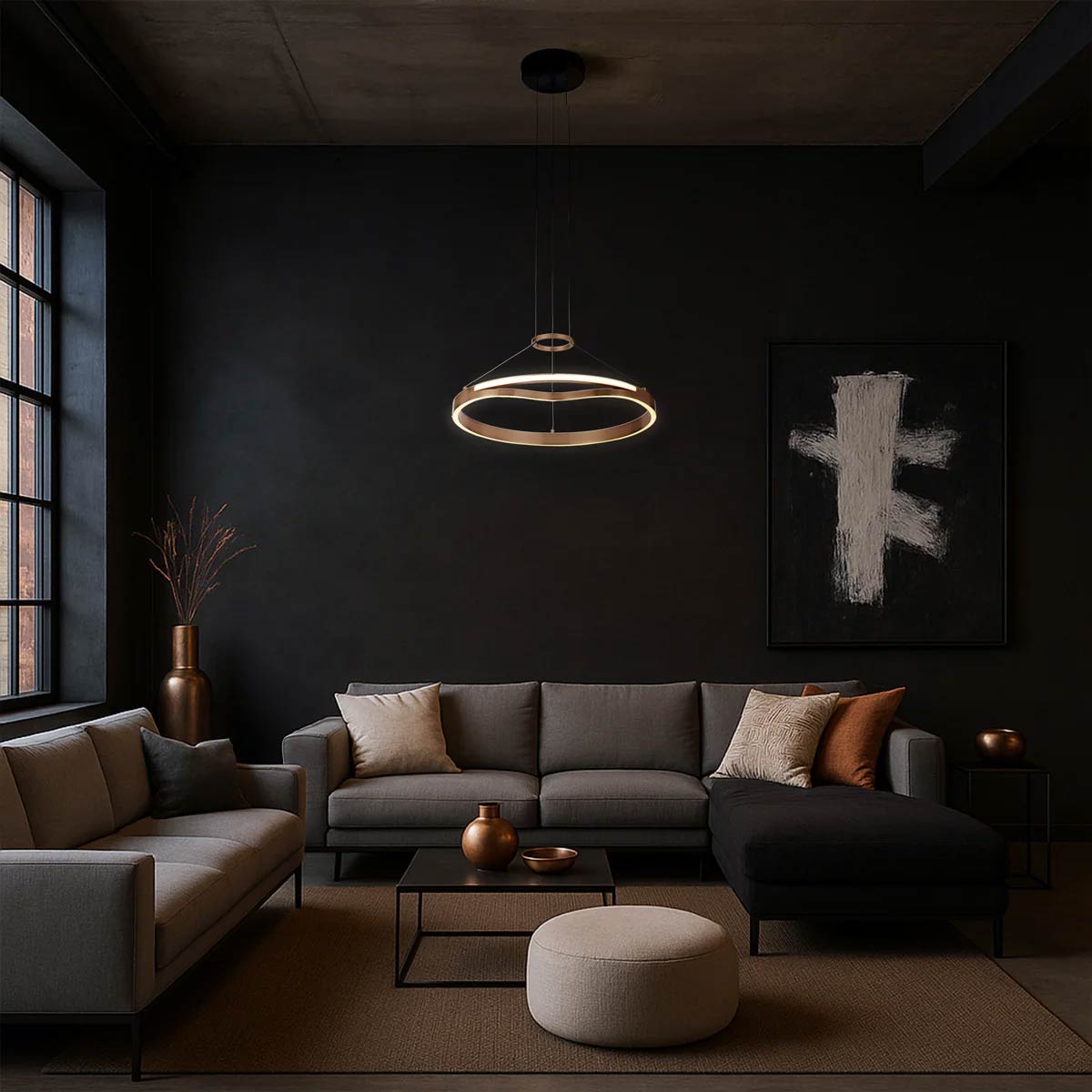 Ostrom Ring Pendant Light 500mm with Remote Control & LED Light