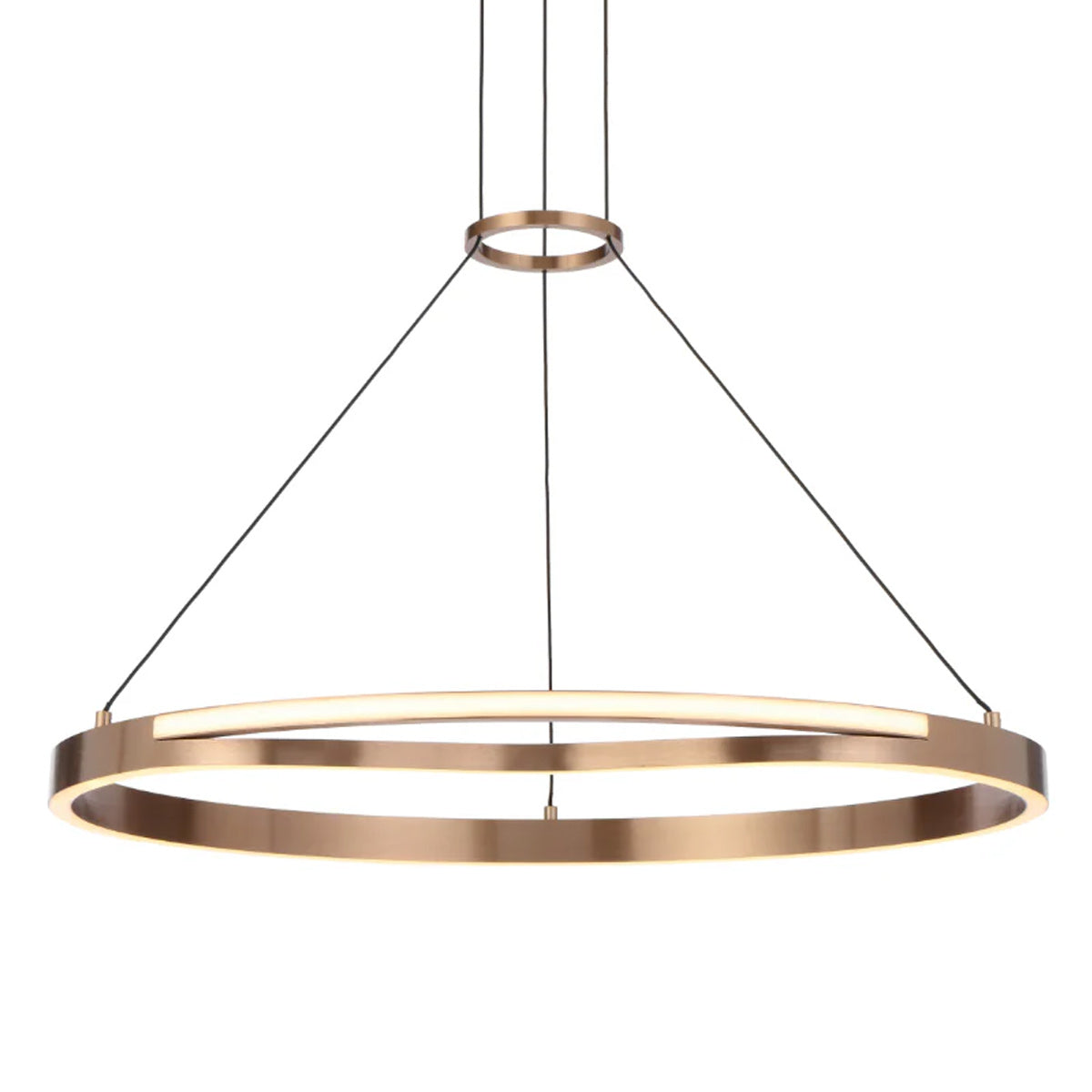 Ostrom Ring Pendant Light Coffee Gold 650mm with LED