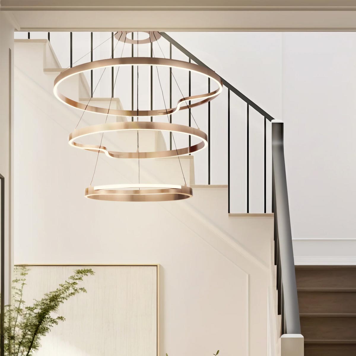 Ostrom Ring Pendant Light Three Tier with Remote Control & LED Light