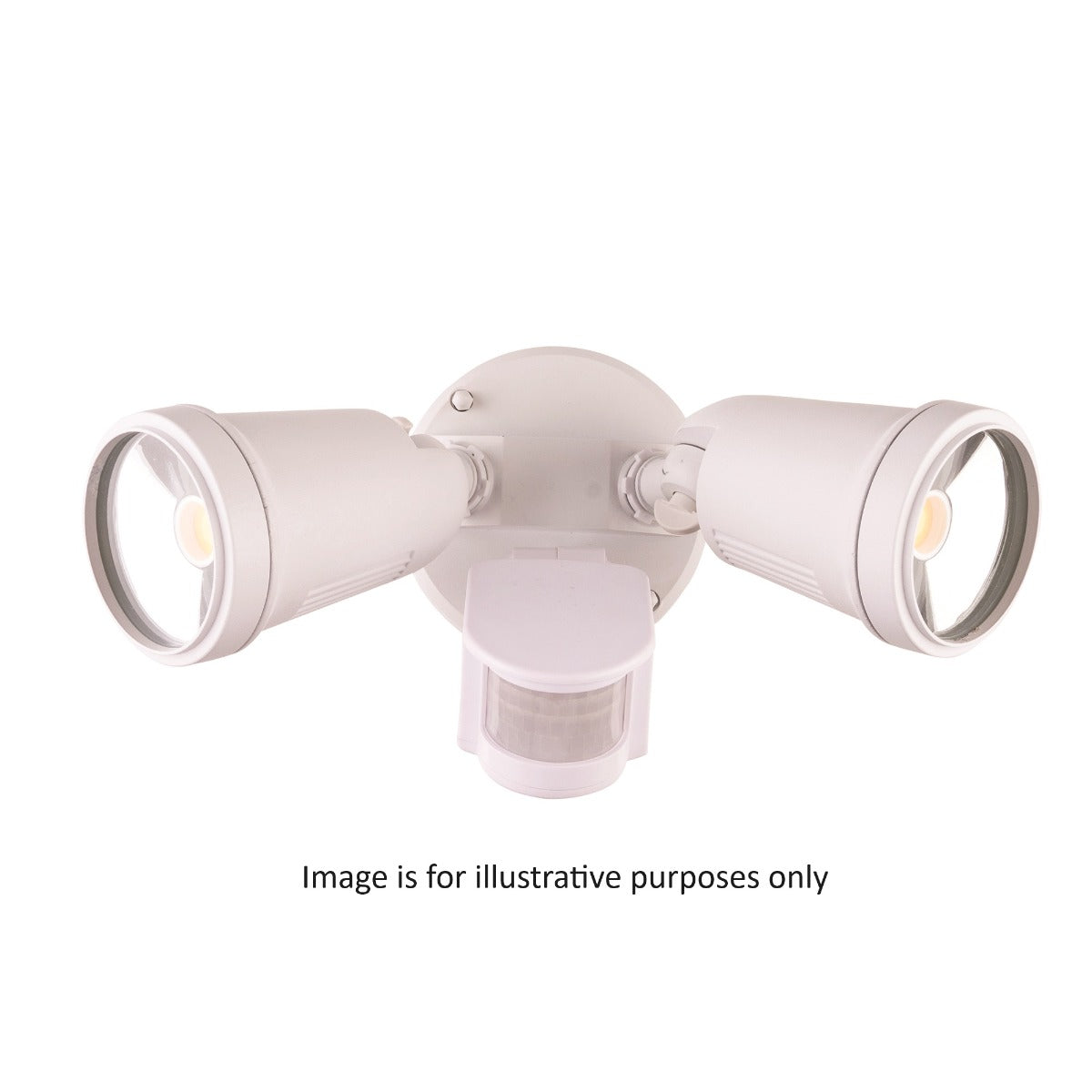 Otto II 2X12W LED FloodLight - Black - PIR - Wall Mount