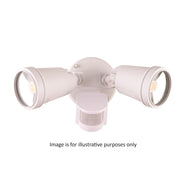 Otto II 2X12W LED FloodLight - Black - PIR - Wall Mount