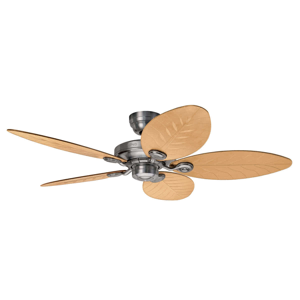 Outdoor Elements II 54" Ceiling Fan with Wide Leaf Blades - Raw Aluminium