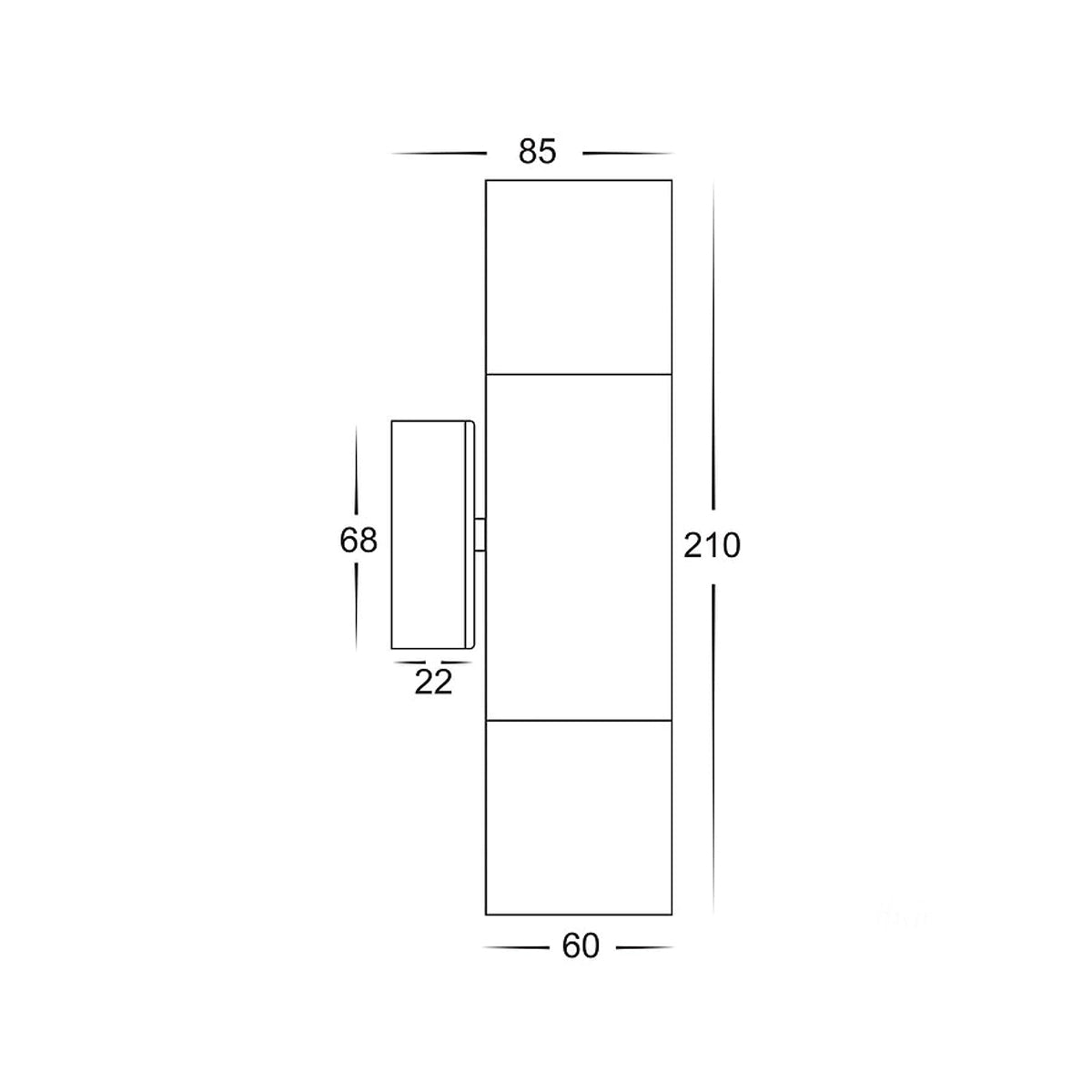 Outdoor Up & Down Wall Light