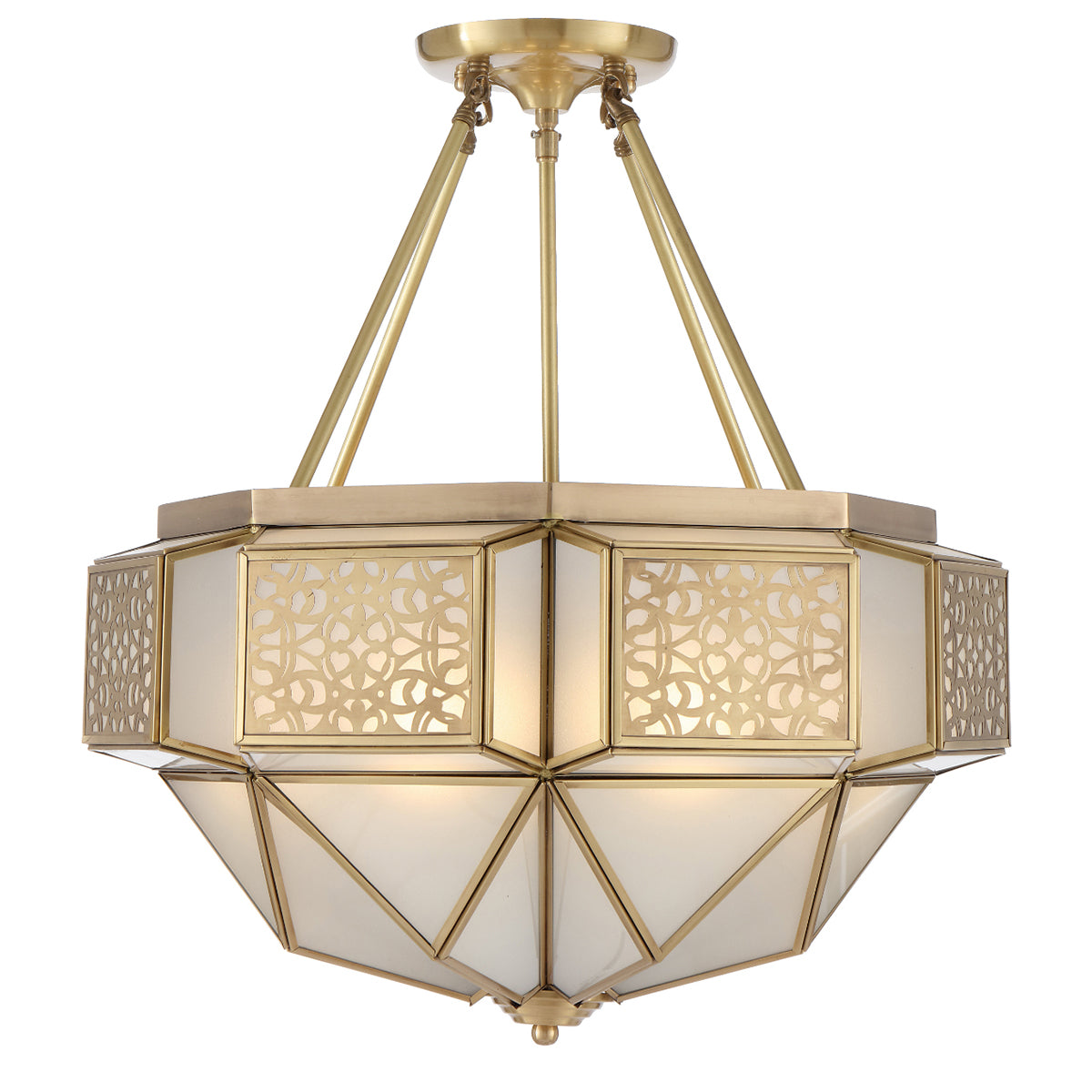 Overton Artisan Brass Pendant Light - Handcrafted Lighting