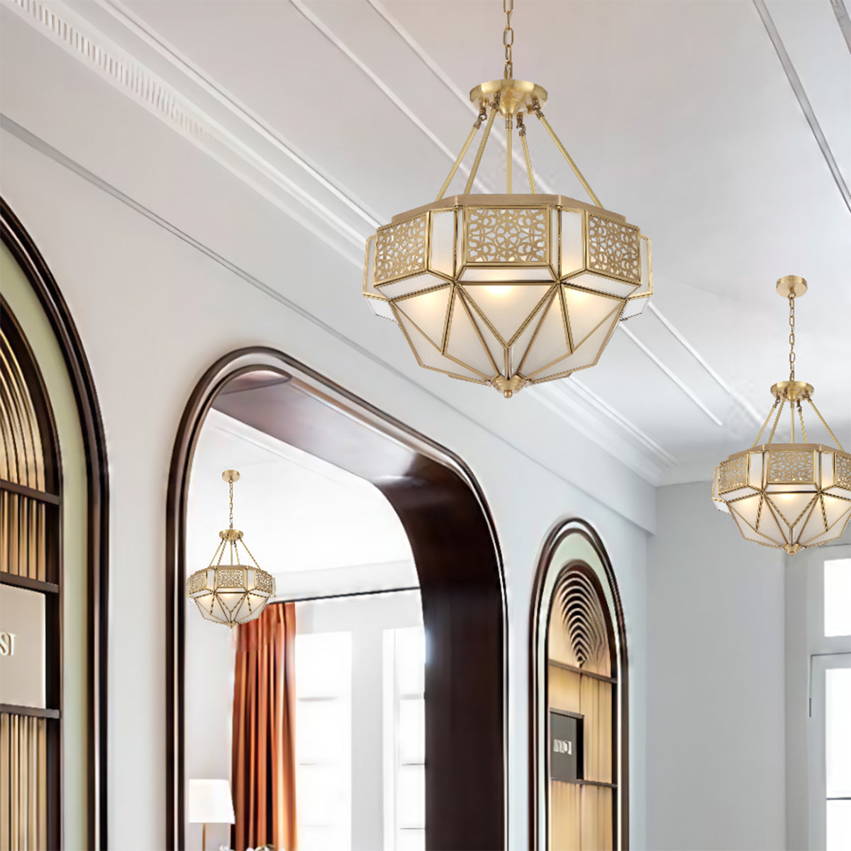 Overton Artisan Brass Pendant Light - Handcrafted Lighting