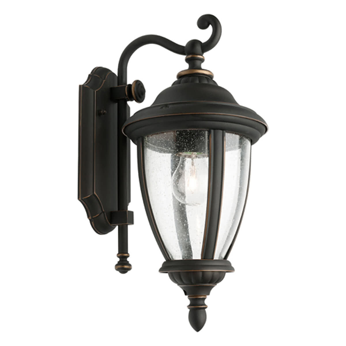 Oxford Black Metal Outdoor Coach Wall Light IP43
