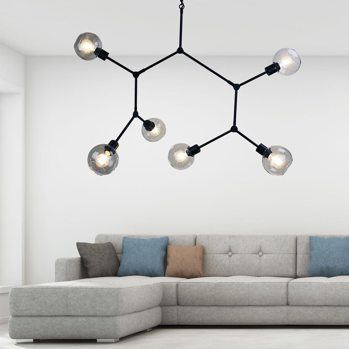 Padua 6 Light Bubble Branching Pendant Light