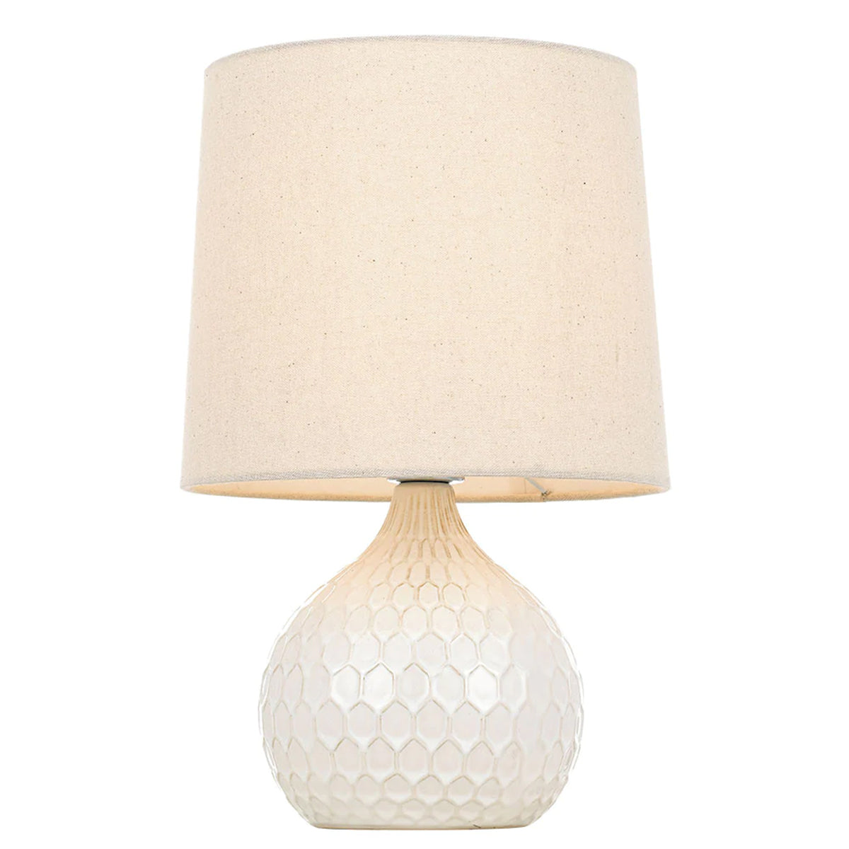 Pamela Table Lamp with Ceramic Base & Fabric Shade