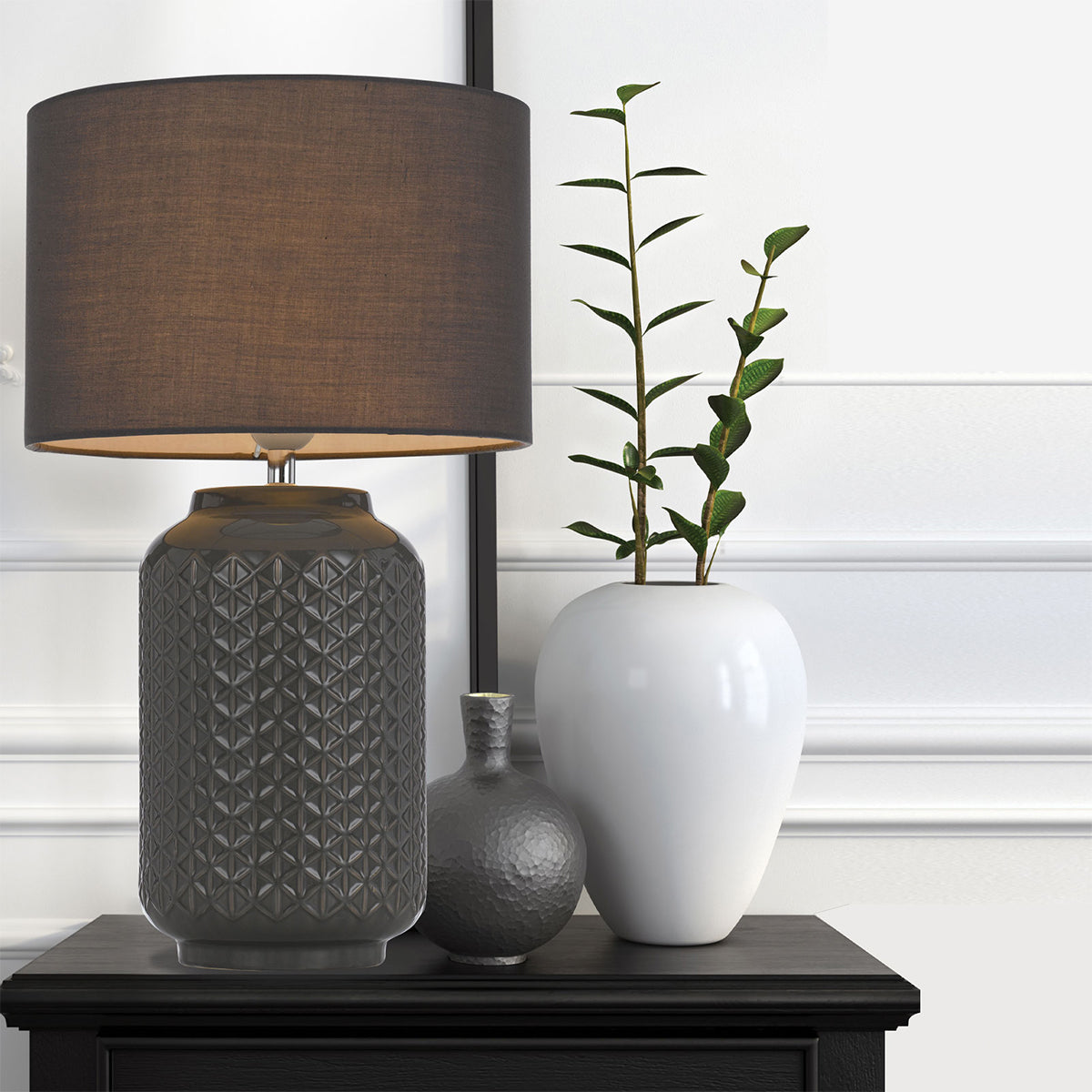Pascal Table Lamp with Drum Shade