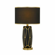 Pastor Glazed Ceramic Table Lamp with Fabric Shade