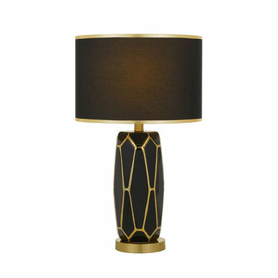 Pastor Glazed Ceramic Table Lamp with Fabric Shade