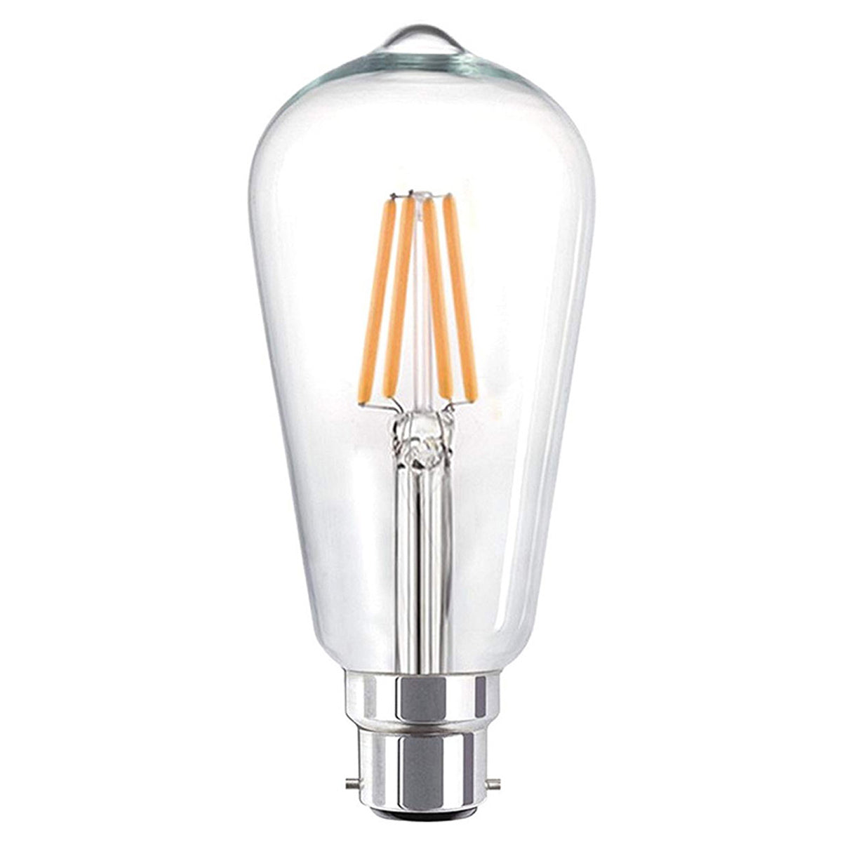 Pear Dimmable Decorative Filament Globe ST64 B22 800 lumen