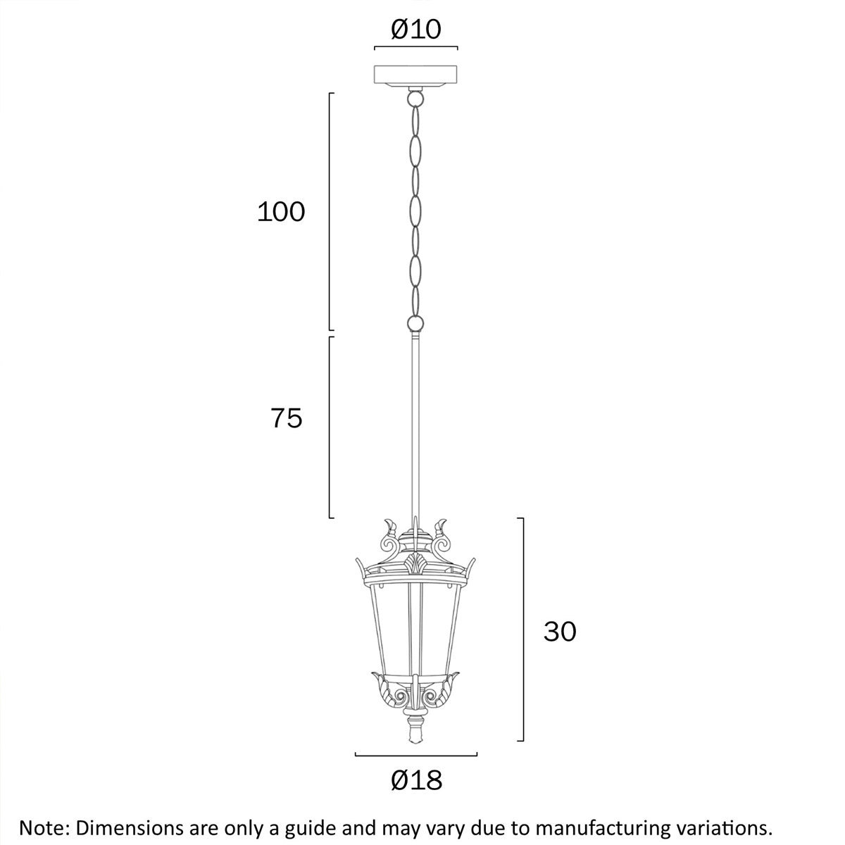 Pedral Pendant Light Antique Aluminium