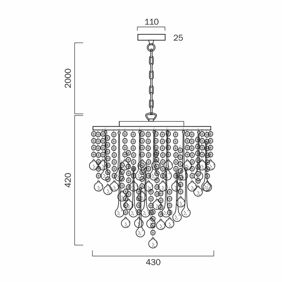 Penza 51 Crystal Chandelier Lighting Fixture