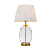 Perla Table Lamp Ribbed Glass Antique Gold