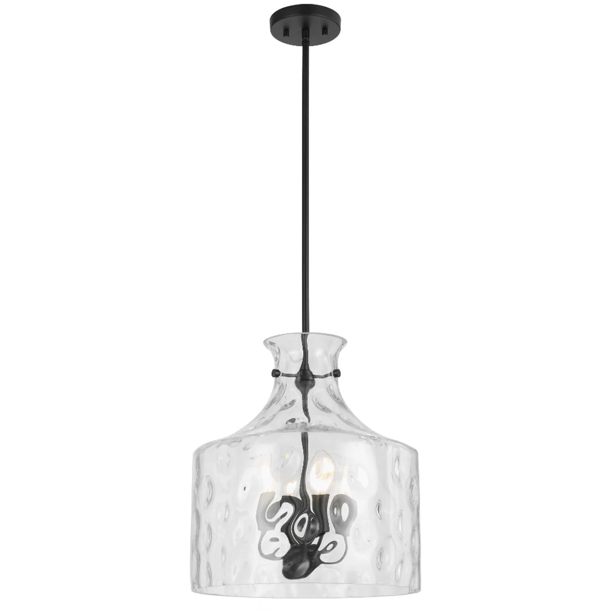 Perron 4 Light Pendant Light €“ Adjustable Dimpled Glass