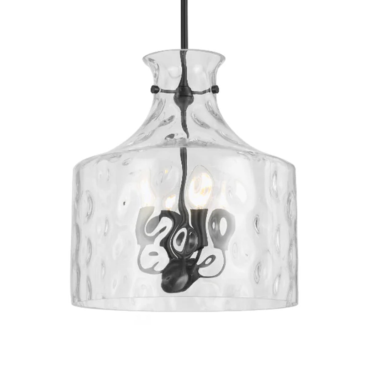 Perron 4 Light Pendant Light €“ Adjustable Dimpled Glass