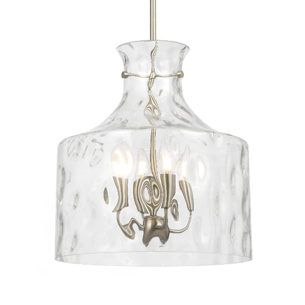 Perron 4 Light Pendant Light €“ Adjustable Dimpled Glass