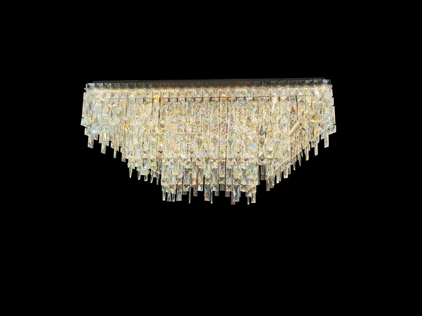 Perugia Square Crystal Pendant Light 1000mm