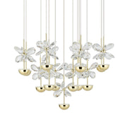 Pianopoli 3 Glass Flower Pendant with 15 LED Lights