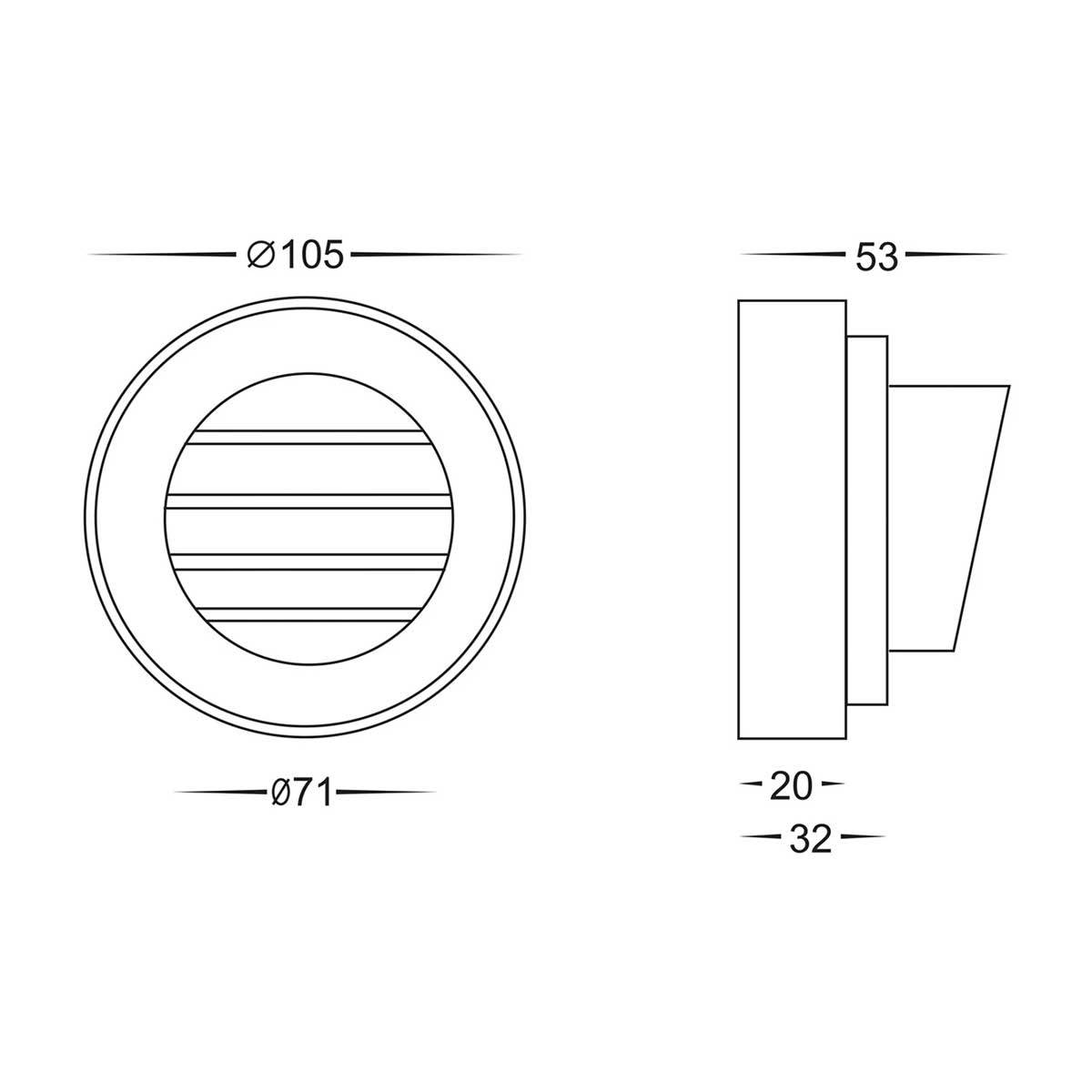Pinta Outdoor Louvered Step Light