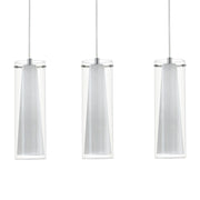 Pinto 3 Light Pendant with Frosted & Clear Glass