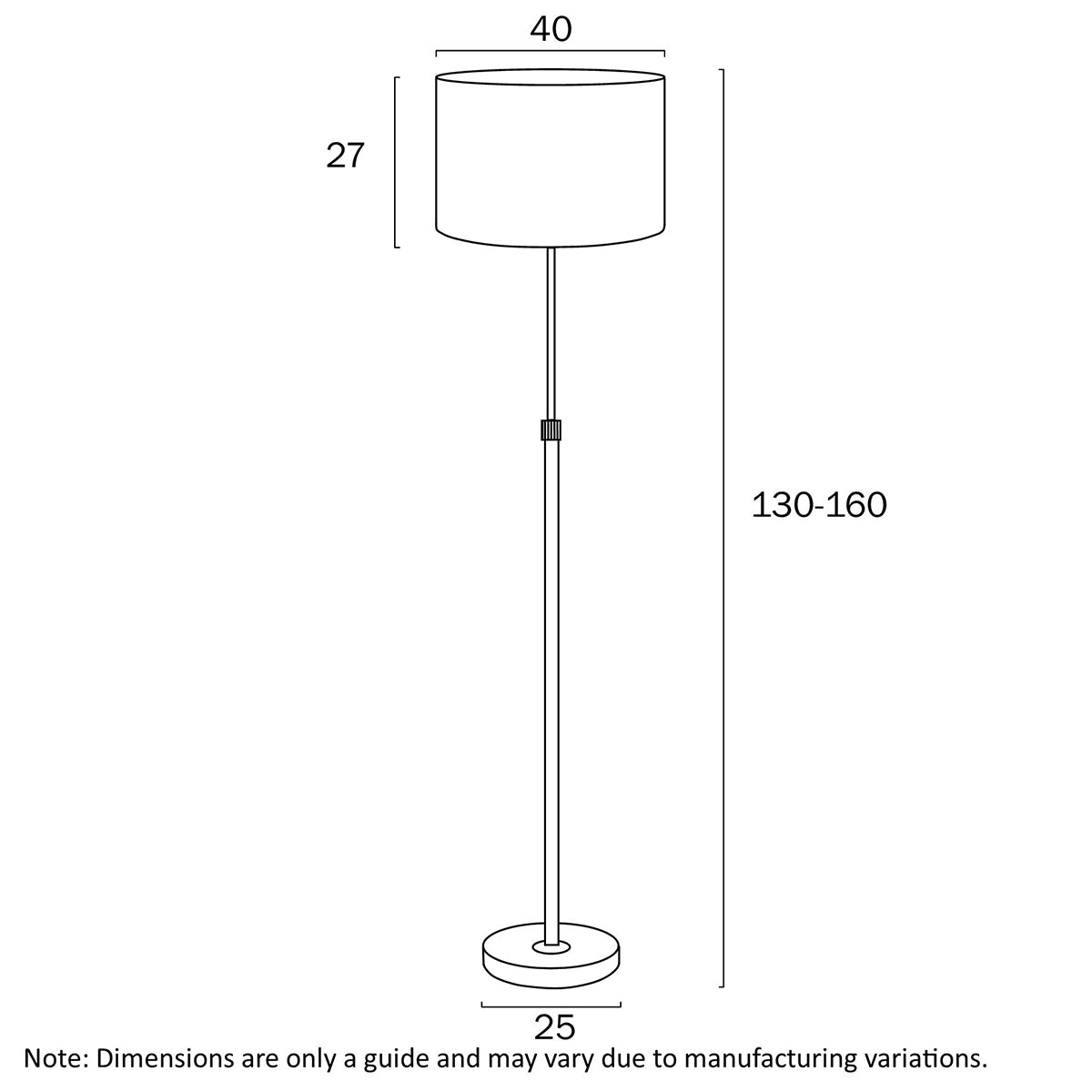 Placin Marble Floor Lamp with Adjustable Height