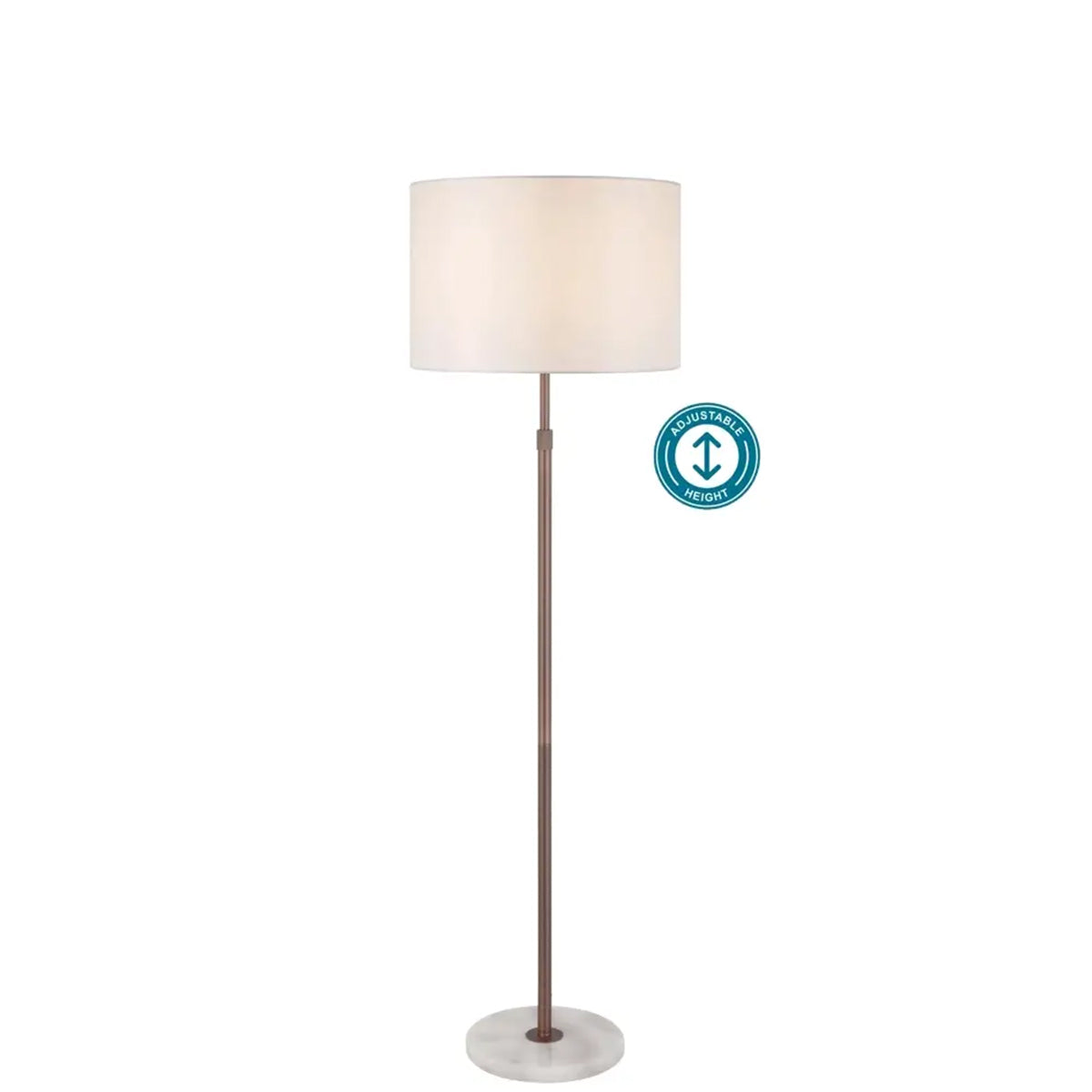 Placin Marble Floor Lamp with Adjustable Height