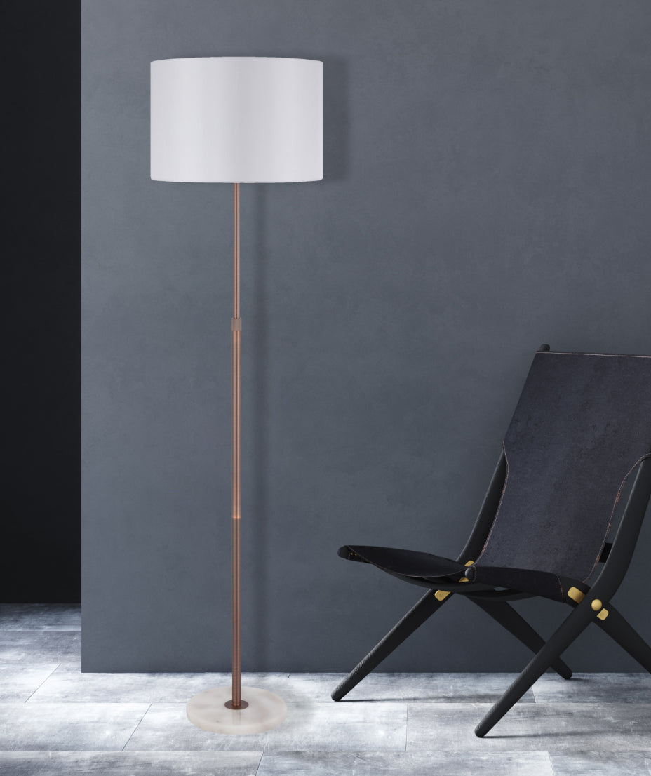 Placin Marble Floor Lamp with Adjustable Height