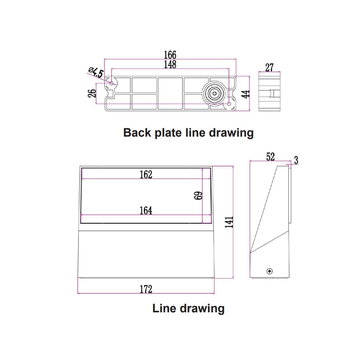 Plana Adjustable Outdoor Wedge Wall Light