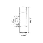 12V Outdoor Up & Down Cylinder Wall Light