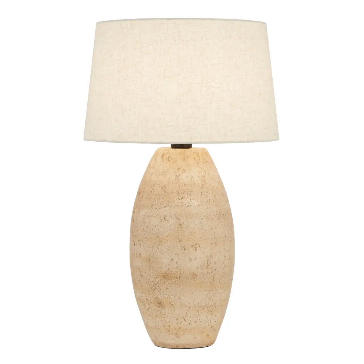 Pontus Travertine Look Table Lamp