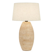 Pontus Travertine Look Table Lamp