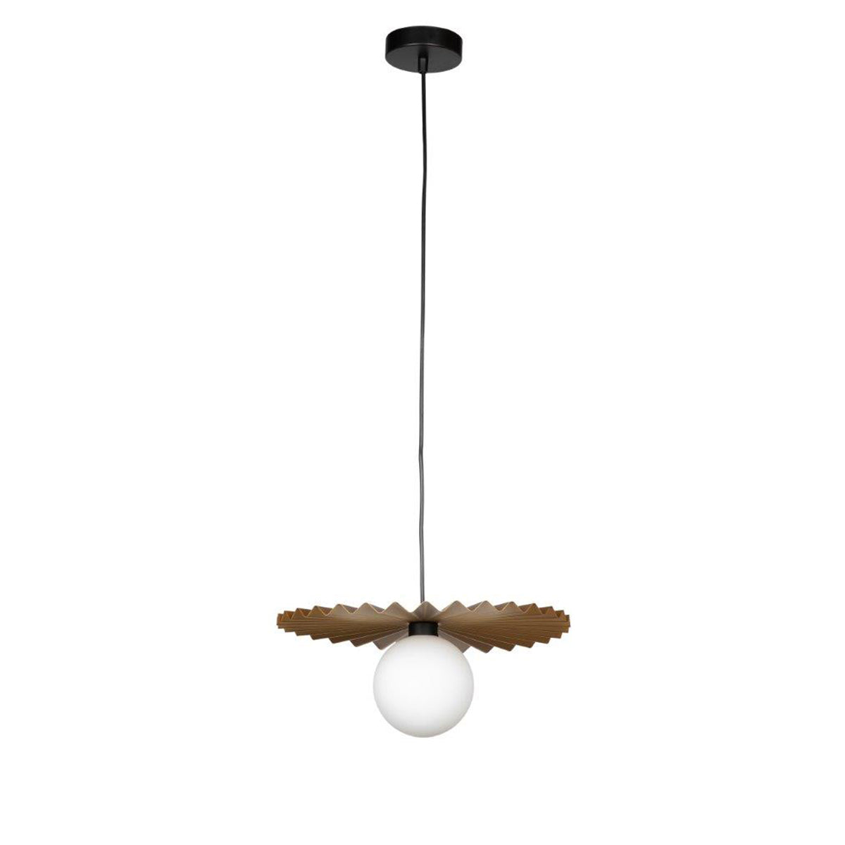 Portobello Small Pleated Decorative Disk 1L Pendant Light 250mm