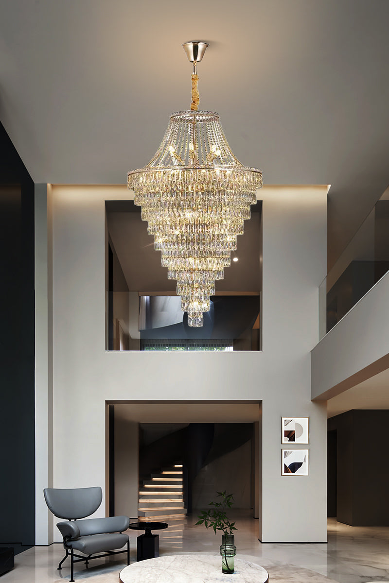 Positano Crystal Chandelier with 25 Lights  800mm - Gold