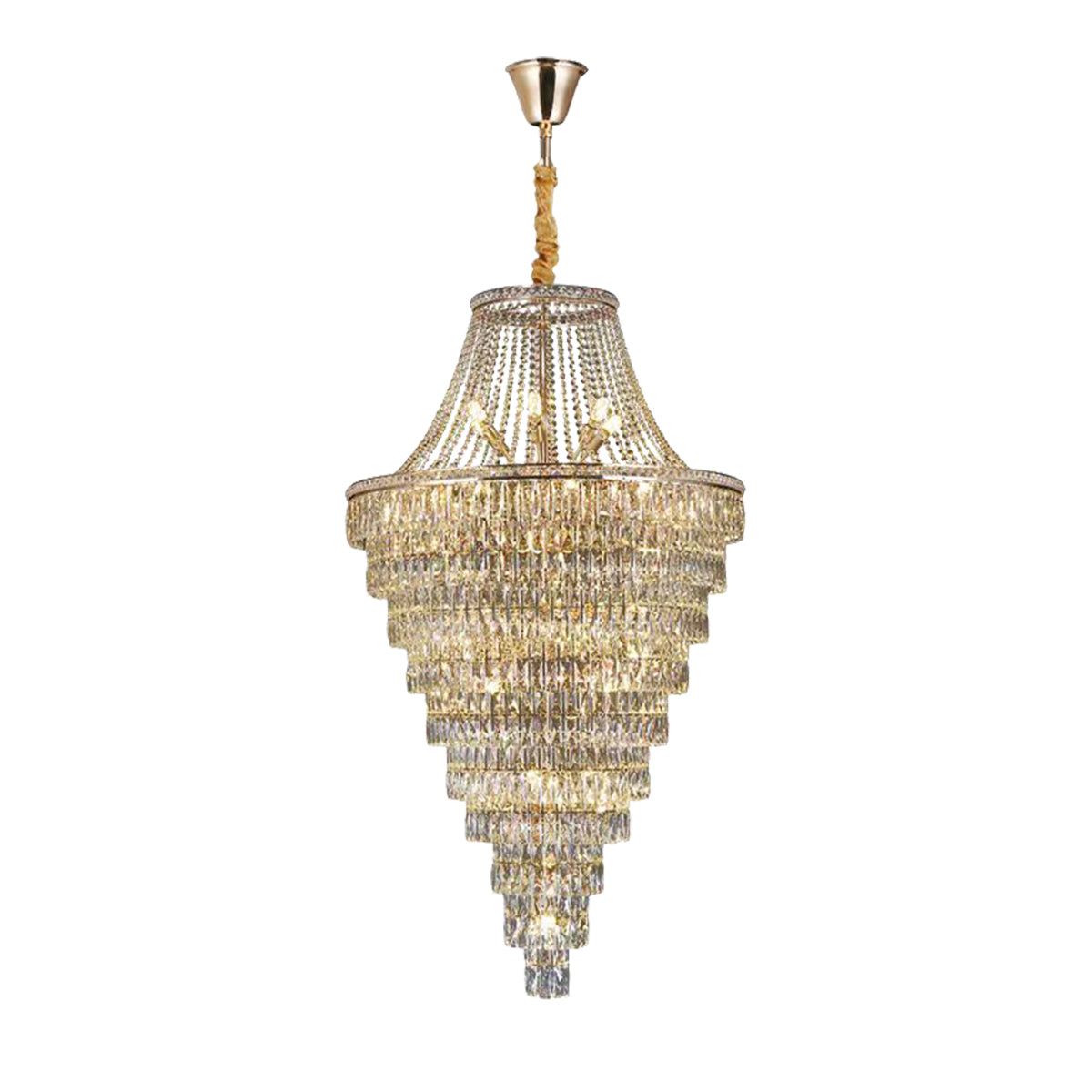 Positano Crystal Chandelier with 61 Lights 1500mm - Gold
