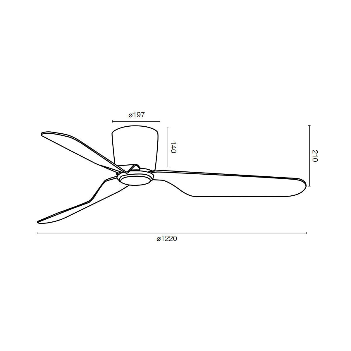 Preston 48" Low Profile DC Ceiling Fan with LED Light & Remote