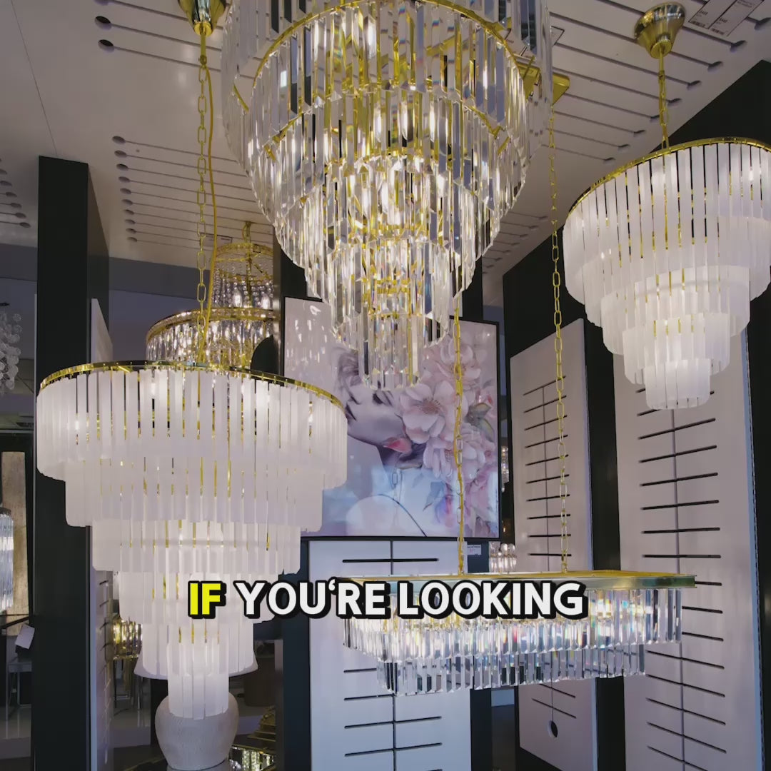 Load video: Marinello Crystal Chandelier with 26 Lights