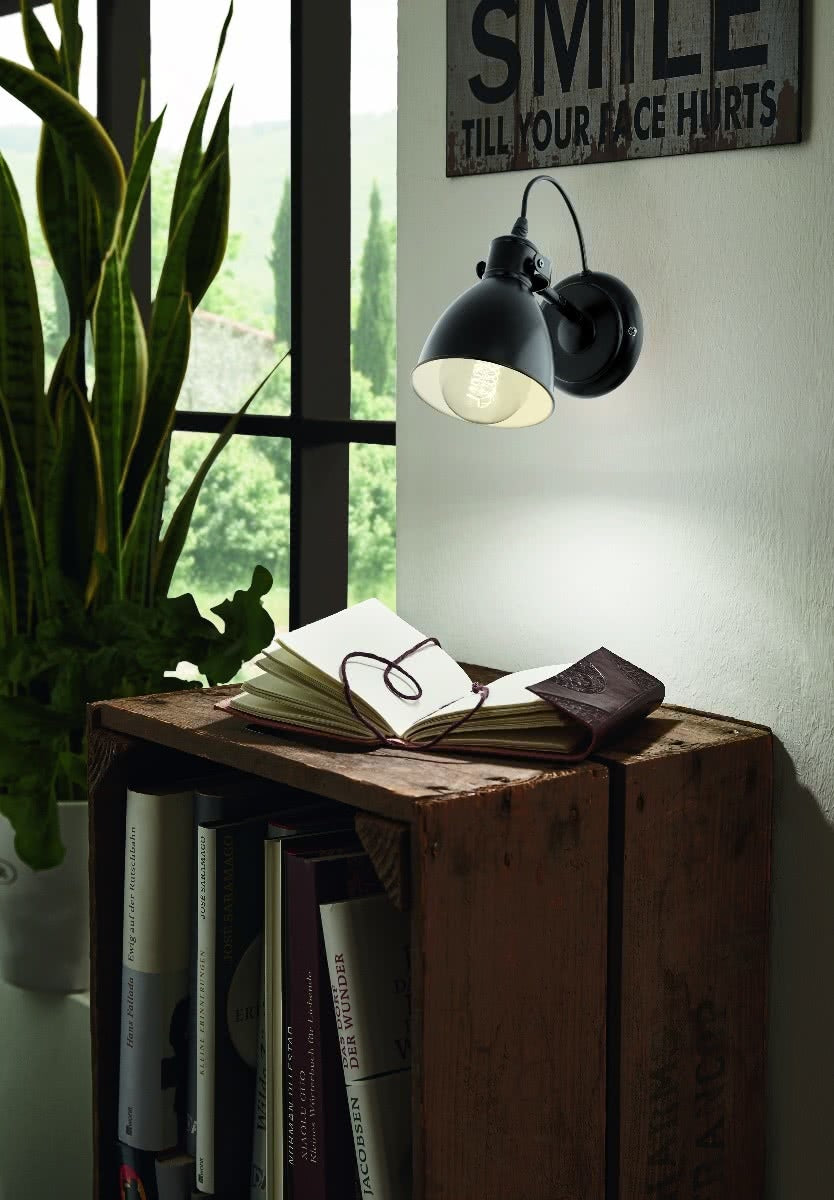 Priddy Vintage Wall Light with Steel Shade