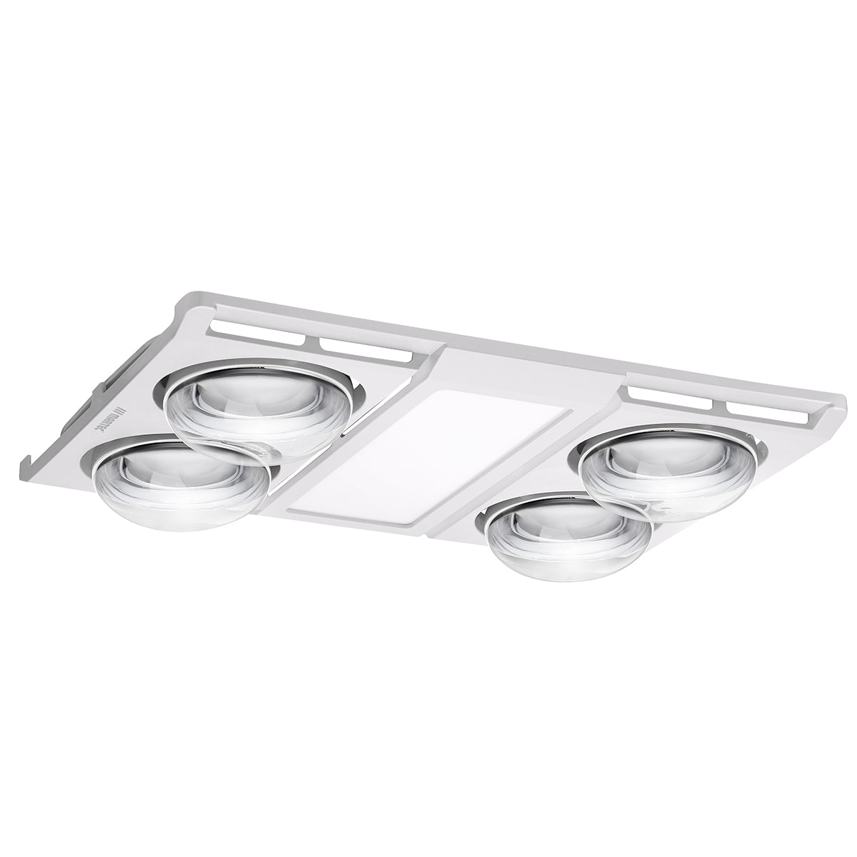 Profile Panel 4 Bathroom 3-in-1 Heater Exhaust Fan Tri-Colour LED Light - White