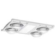Profile Panel DC 4 3-in-1 Bathroom Heater Fan Exhaust with LED Light