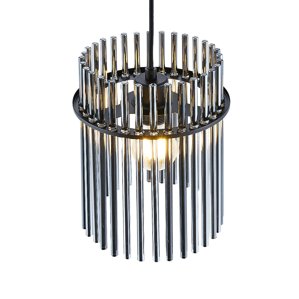 Quilo Pendant Light - Modern Black and Smoke