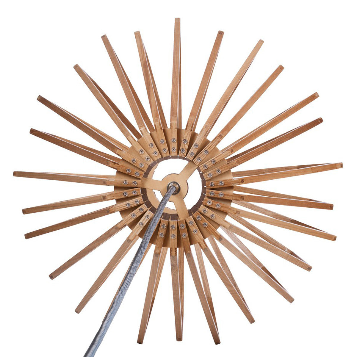 Ragusa Large Natural Wood Veneer Squat Pendant Light