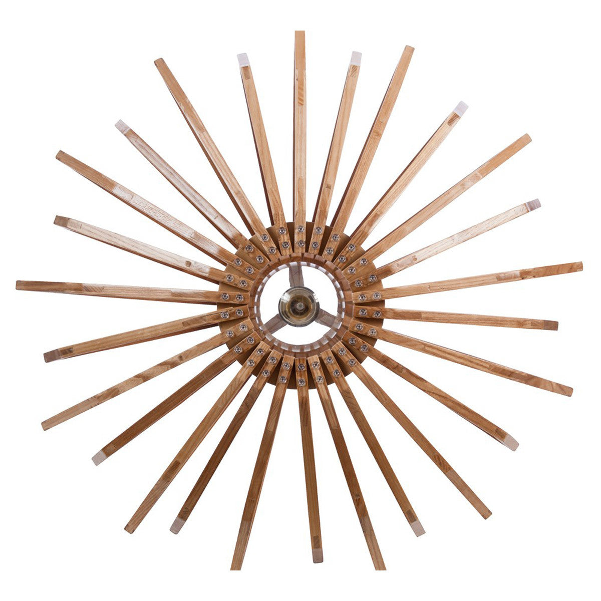 Ragusa Large Natural Wood Veneer Squat Pendant Light